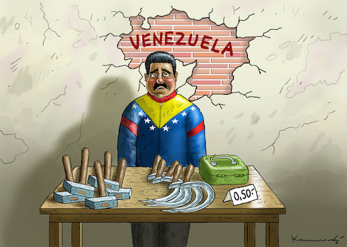 Cartoon: BUSINESSMAN MADURO (medium) by marian kamensky tagged venezuela,maduro,trump,putin,revolution,oil,industry,socialism,venezuela,maduro,trump,putin,revolution,oil,industry,socialism