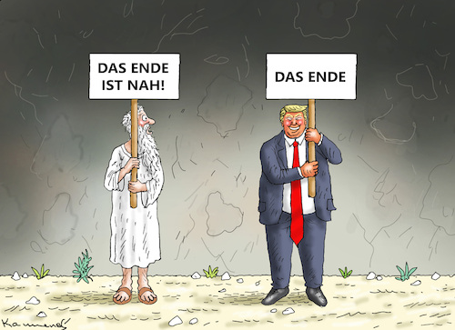 Cartoon: DAS ENDE (medium) by marian kamensky tagged trump,und,der,hurrikan,milton,us,wahlen,jeff,bezos,dreht,durch,the,washington,post,musk,tesla,project,2025,trump,und,der,hurrikan,milton,us,wahlen,jeff,bezos,dreht,durch,the,washington,post,musk,tesla,project,2025