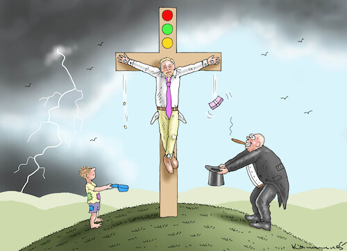 Cartoon: DER ARME LINDNER-KINDERGRUNDSICH (medium) by marian kamensky tagged armut,lindner,kindergrundsicherung,armut,lindner,kindergrundsicherung
