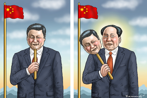 Cartoon: DER NEUE MAO TSE TUNG XXL-Xi (medium) by marian kamensky tagged xi,jingping,china,diltatur,nationalismus,xi,jingping,china,diltatur,nationalismus