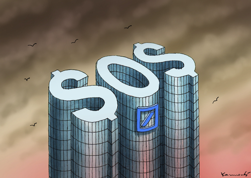 Cartoon: DEUTSCHE BLANK (medium) by marian kamensky tagged deutsche,bank,deutsche,bank