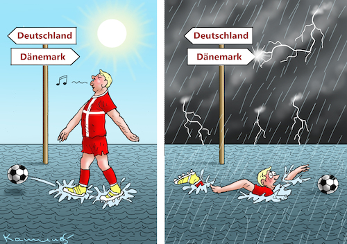 Cartoon: DEUTSCHLAND-DÄNENMARK (medium) by marian kamensky tagged deutschland,gegen,dänenmark,fussball,em,dortmund,deutschland,gegen,dänenmark,fussball,em,dortmund