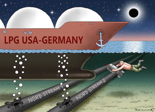 Cartoon: DIE NÄCHSTE ESKALATIONSSTUFE (medium) by marian kamensky tagged wartungsarbeiten,an,nord,stream,wartungsarbeiten,an,nord,stream