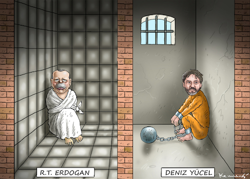 Cartoon: DIKTATÜRKEI (medium) by marian kamensky tagged cumhuriyet,erdogan,pressefreiheit,türkei,denit,yücel,cumhuriyet,erdogan,pressefreiheit,türkei,denit,yücel