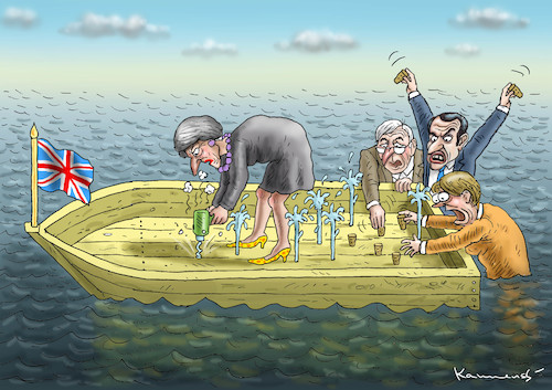 Cartoon: DURCHBRUCH BEI BREXIT (medium) by marian kamensky tagged brexit,theresa,may,england,eu,schottland,weicher,wahlen,boris,johnson,brexit,theresa,may,england,eu,schottland,weicher,wahlen,boris,johnson