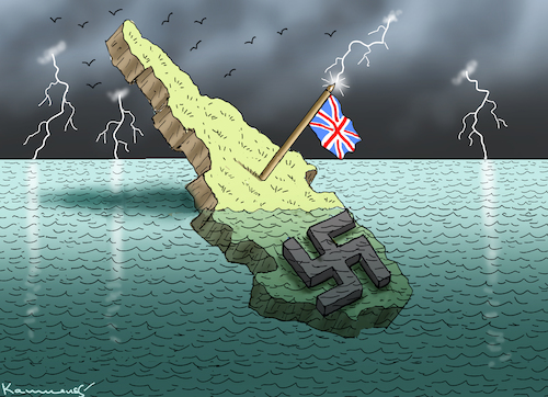 Cartoon: ENGLAND IN GEFAHR (medium) by marian kamensky tagged england,in,gefahr,proteste,rechtsradikale,england,in,gefahr,proteste,rechtsradikale