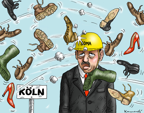 Cartoon: Erdogans Wahlkrampf in Köln (medium) by marian kamensky tagged bergwerkunglück,türkei,erdogan,wahlkampf,in,kölnkorruption,bergwerkunglück,türkei,erdogan,wahlkampf,in,kölnkorruption