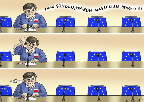 Cartoon: EU Parlamentsbefragung (medium) by marian kamensky tagged pis,kaczynski,szydlo,rechtsdruck,weihnachten,silvester,pis,kaczynski,szydlo,rechtsdruck,weihnachten,silvester