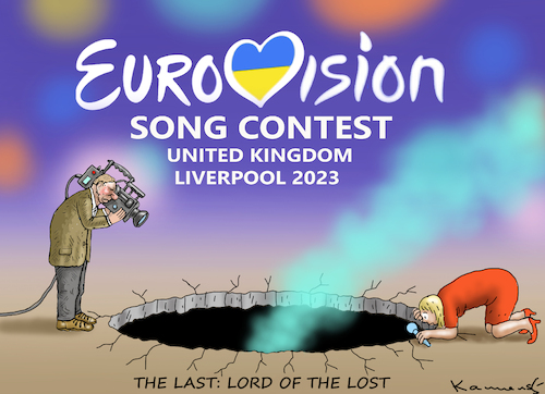 Cartoon: EUROVISION SONG CONTEST 2023 (medium) by marian kamensky tagged eurovision,song,contest,2023,eurovision,song,contest,2023