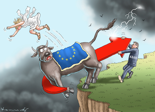 Cartoon: FASCHISTENANSTURM AUF DIE EU (medium) by marian kamensky tagged höcke,afd,volksverhetzung,rechtradikal,höcke,afd,volksverhetzung,rechtradikal