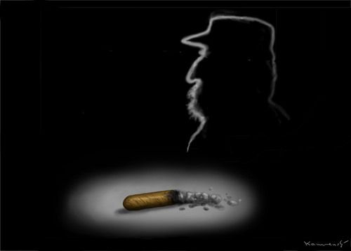 Cartoon: FIDEL CASTRO (medium) by marian kamensky tagged fidel,castro,fidel,castro