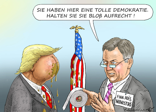 Cartoon: FINNLAND WILL TRUMP HELFEN (medium) by marian kamensky tagged selenskyj,ukraine,rüstungsgeld,trump,wahllampfhilfe,joe,biden,amtsenthebungsverfahren,selenskyj,ukraine,rüstungsgeld,trump,wahllampfhilfe,joe,biden,amtsenthebungsverfahren