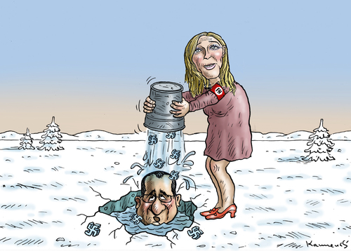 Cartoon: FRENCH ICE BUCKED CHALLENGE (medium) by marian kamensky tagged happy,new,year,2015,marine,le,pen,putin,front,national,faschismus,nationalismus,happy,new,year,2015,marine,le,pen,putin,front,national,faschismus,nationalismus
