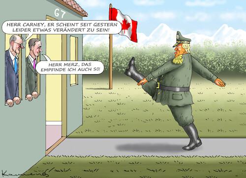 Cartoon: G7-GIPFEL IN KANADA (medium) by marian kamensky tagged g7,gipfel,in,kanada,g7,gipfel,in,kanada