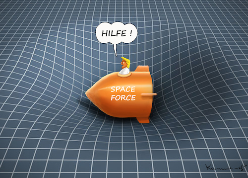 Cartoon: GRAVITY SPACE FORCE (medium) by marian kamensky tagged obama,trump,präsidentenwahlen,usa,baba,vanga,republikaner,inauguration,demokraten,wikileaks,g7,kanada,space,force,one,faschismus,obama,trump,präsidentenwahlen,usa,baba,vanga,republikaner,inauguration,demokraten,wikileaks,g7,kanada,space,force,one,faschismus