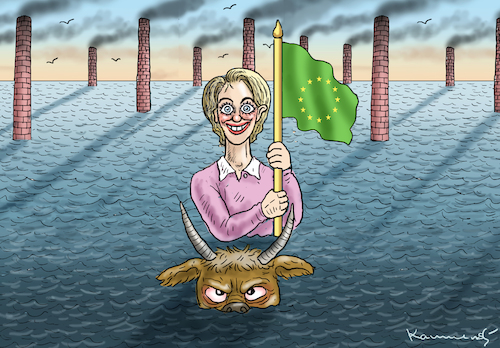 Cartoon: GREEN DEAL MIT URSULA (medium) by marian kamensky tagged brexit,theresa,may,england,eu,schottland,weicher,wahlen,boris,johnson,nigel,farage,ostern,seidenstrasse,xi,jinping,referendum,trump,monsanto,bayer,green,deal,mit,ursula,glyphosa,strafzölle,brexit,theresa,may,england,eu,schottland,weicher,wahlen,boris,johnson,nigel,farage,ostern,seidenstrasse,xi,jinping,referendum,trump,monsanto,bayer,green,deal,mit,ursula,glyphosa,strafzölle