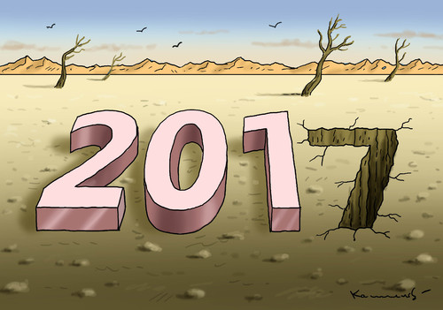 Cartoon: GUTEN RUTSCH ! (medium) by marian kamensky tagged 2017,neues,jahr,2017,neues,jahr