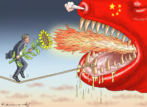 Cartoon: HABECK REIST NACH CHINA (medium) by marian kamensky tagged habeck,reist,nach,china,habeck,reist,nach,china