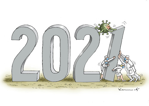 Cartoon: HAPPY NEW YEAR 2021 ! (medium) by marian kamensky tagged coronavirus,epidemie,gesundheit,panik,stillegung,george,floyd,twittertrump,pandemie,happy,new,year,2021,weihnachten,santa,klaus,coronavirus,epidemie,gesundheit,panik,stillegung,george,floyd,twittertrump,pandemie,happy,new,year,2021,weihnachten,santa,klaus