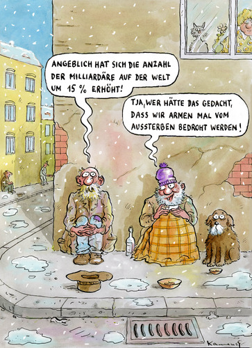 Cartoon: Harte Weihnachten (medium) by marian kamensky tagged humor,obdachlos,obdachlose,armut,weihnachten,milliardäre,geld,reich,aussterben