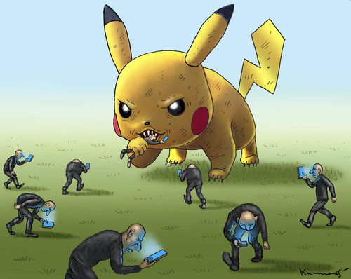 Cartoon: HUNGRY POKEMON (medium) by marian kamensky tagged pokemon,pokemon