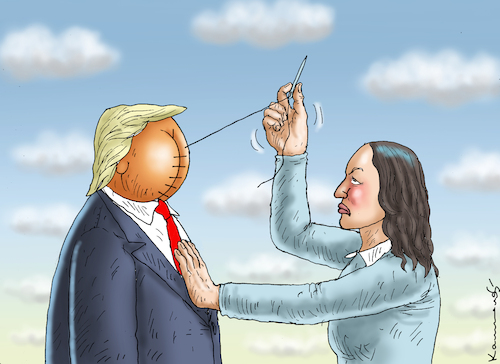 Cartoon: HYGIENISCHE MAßNAHME (medium) by marian kamensky tagged trump,und,der,hurrikan,milton,us,wahlen,trump,und,der,hurrikan,milton,us,wahlen