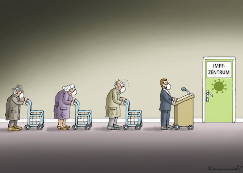 Cartoon: IMPFVORDRÄNGLER (medium) by marian kamensky tagged biontech,pfizer,impfung,corona,eu,ursula,von,der,leyen,biontech,pfizer,impfung,corona,eu,ursula,von,der,leyen