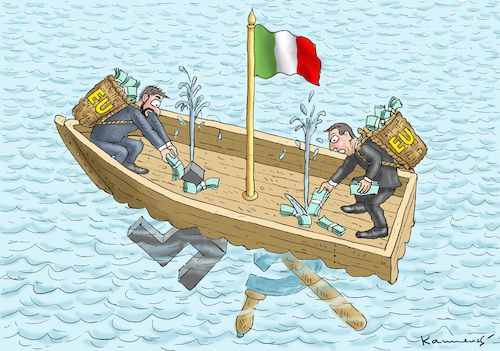 Cartoon: ITALIENISCHE TRAGÖDIE (medium) by marian kamensky tagged lega,nord,italien,fünf,sterne,bewegung,populismus,kommunismus,nationalismus,lega,nord,italien,fünf,sterne,bewegung,populismus,kommunismus,nationalismus