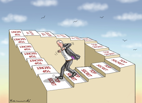 Cartoon: JOE BIDEN TOP SECRET (medium) by marian kamensky tagged joe,biden,top,secret,joe,biden,top,secret