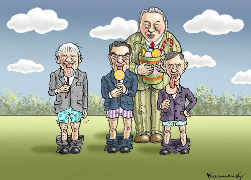 Cartoon: KASACHEN SCHILLY SCHRÖDER KÖHL (medium) by marian kamensky tagged schilly,schröder,köhler,kasachstan,schilly,schröder,köhler,kasachstan