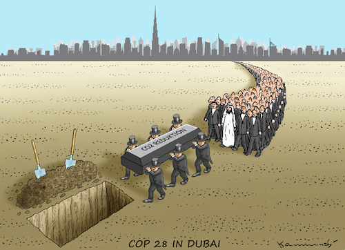 Cartoon: KLIMAGIPFEL IN DUBAI (medium) by marian kamensky tagged klimagipfel,in,dubai,klimagipfel,in,dubai