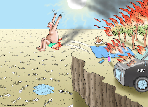 Cartoon: KLIMAWANDEL (medium) by marian kamensky tagged letzte,regeneration,bali,klimaaktivisten,letzte,regeneration,bali,klimaaktivisten