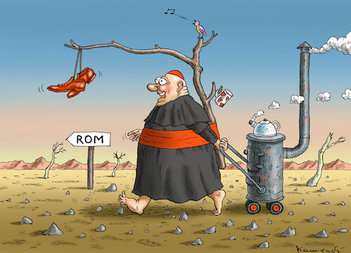 Cartoon: KONKLAVE (medium) by marian kamensky tagged trumps,konklave,papst,vatican,trumps,konklave,papst,vatican