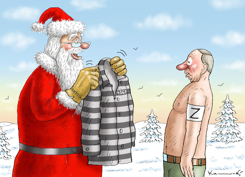 Cartoon: LAST CHRISTMAS (medium) by marian kamensky tagged faschistischer,weihnachtsterror,putin,ukraine,energieterror,faschistischer,weihnachtsterror,putin,ukraine,energieterror