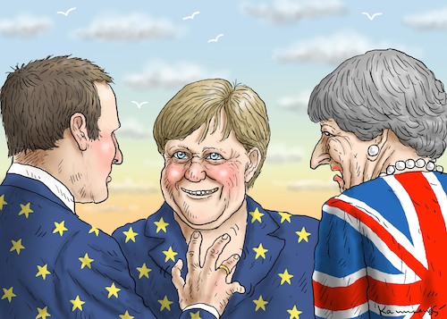 Cartoon: MACRON IN BRÜSSEL (medium) by marian kamensky tagged brexit,theresa,may,england,eu,schottland,weicher,wahlen,macron,in,brüssel,boris,johnson,brexit,theresa,may,england,eu,schottland,weicher,wahlen,macron,in,brüssel,boris,johnson