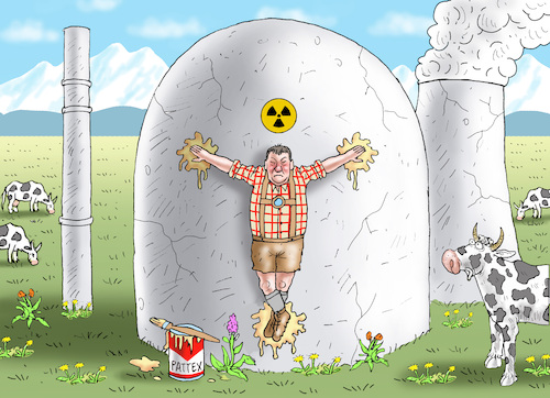 Cartoon: MÄRTYRER SÖDER (medium) by marian kamensky tagged energiewende,habeck,söder,atomausstieg,atommeiler,energiewende,habeck,söder,atomausstieg,atommeiler