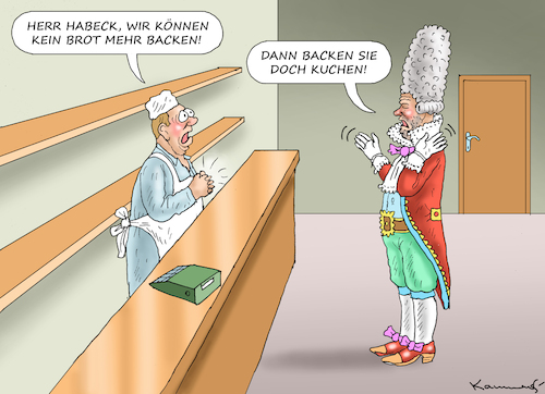 Cartoon: MARIE ROBERT ANTOINETTE HABECK (medium) by marian kamensky tagged habecks,enegriesparmaßnahmen,hilfspaket,ampel,entlastung,habecks,enegriesparmaßnahmen,hilfspaket,ampel,entlastung