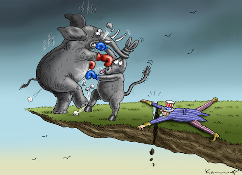 Cartoon: MIDTERM USA (medium) by marian kamensky tagged midterm,usa,midterm,usa