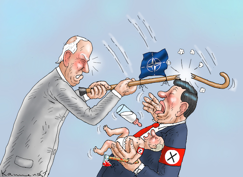 Cartoon: NATO-JOE (medium) by marian kamensky tagged nato,summit,in,washington,nato,summit,in,washington