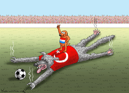 Cartoon: NIEDERLANDE VS WOLFSGRUß (medium) by marian kamensky tagged niederlande,vs,wolfsgruß,em,erdogan,niederlande,vs,wolfsgruß,em,erdogan