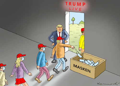 Cartoon: NUR OHNE MASKEN (medium) by marian kamensky tagged us,wahlen,joe,biden,trump,corona,bob,woodward,harris,pence,us,wahlen,joe,biden,trump,corona,bob,woodward,harris,pence