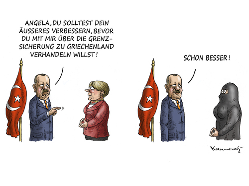 Cartoon: OBERWASSERERDOGAN (medium) by marian kamensky tagged eu,flüchtlinge,asyl,politik,willkommenskultur,terrorismus,heidenau,horst,seehofer,bayern,eu,flüchtlinge,asyl,politik,willkommenskultur,terrorismus,heidenau,horst,seehofer,bayern