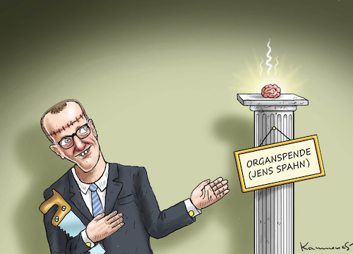 Cartoon: ORGANSPENDER SPAHN (medium) by marian kamensky tagged merkel,seehofer,unionskrise,csu,cdu,flüchtlinge,kontrollzentren,für,salvini,defizit,scheuer,maut,santa,klaus,weihnachten,ozonloch,trump,merkel,seehofer,unionskrise,csu,cdu,flüchtlinge,kontrollzentren,für,salvini,defizit,scheuer,maut,santa,klaus,weihnachten,ozonloch,trump