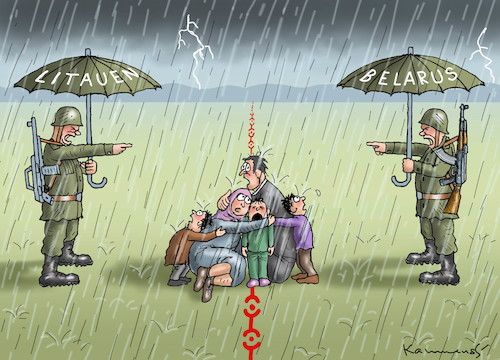 Cartoon: PERFIDE GRENZSPIELE (medium) by marian kamensky tagged lukaschenko,raynair,belarus,litauen,terrorismus,lukaschenko,raynair,belarus,litauen,terrorismus