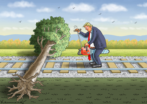 Cartoon: PROBLEMLÖSER TRUMP (medium) by marian kamensky tagged tv,duell,harris,vs,trump,abc,börse,nach,dem,tv,duell,harris,vs,trump,abc,börse,nach,dem