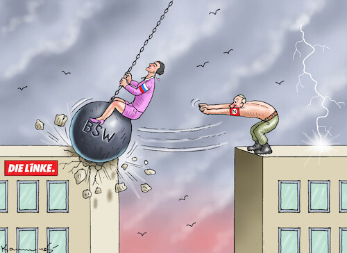 Cartoon: PUTINA WAGENKNECHTSKAJA (medium) by marian kamensky tagged sahra,wagenknecht,bsw,sahra,wagenknecht,bsw
