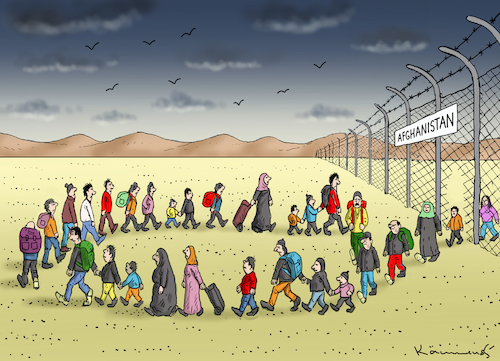 Cartoon: REFUGEES NOT WELCOME (medium) by marian kamensky tagged vormarsch,evakuation,der,taliban,xi,jinping,in,kabul,vormarsch,evakuation,der,taliban,xi,jinping,in,kabul