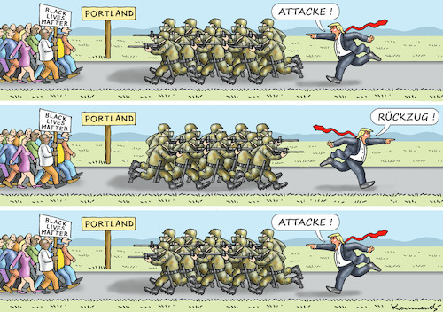 Cartoon: RÜCKZIEHENDE ATTACKEN (medium) by marian kamensky tagged coronavirus,epidemie,gesundheit,panik,stillegung,george,floyd,twittertrump,pandemie,coronavirus,epidemie,gesundheit,panik,stillegung,george,floyd,twittertrump,pandemie