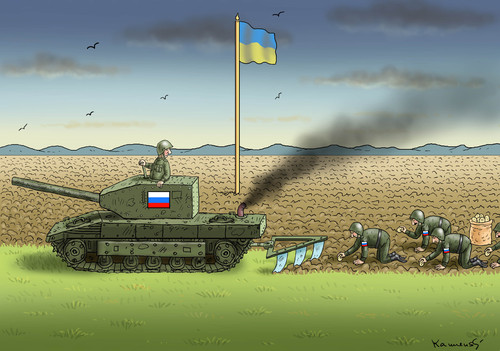Cartoon: RUSSE FREUND UND HELFER (medium) by marian kamensky tagged ukraine,konflikt,minsk,putin,poroschenko,merkel,hollande,ukraine,konflikt,minsk,putin,poroschenko,merkel,hollande