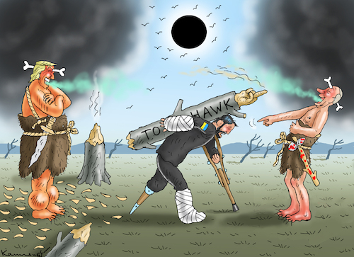 Cartoon: SADISMUS-HUMOR (medium) by marian kamensky tagged selenskyj,in,washington,tomahawk,trump,putin,selenskyj,in,washington,tomahawk,trump,putin